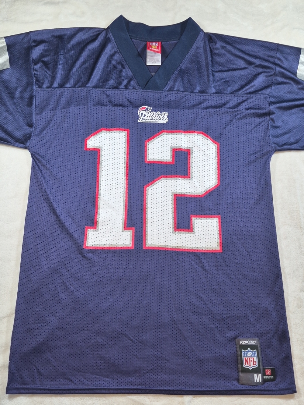 Reebok Navy New England Patriots Football Jersey #12 Brady